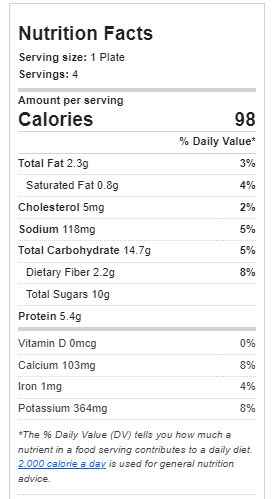 skinny broccoli salad nutrition facts
