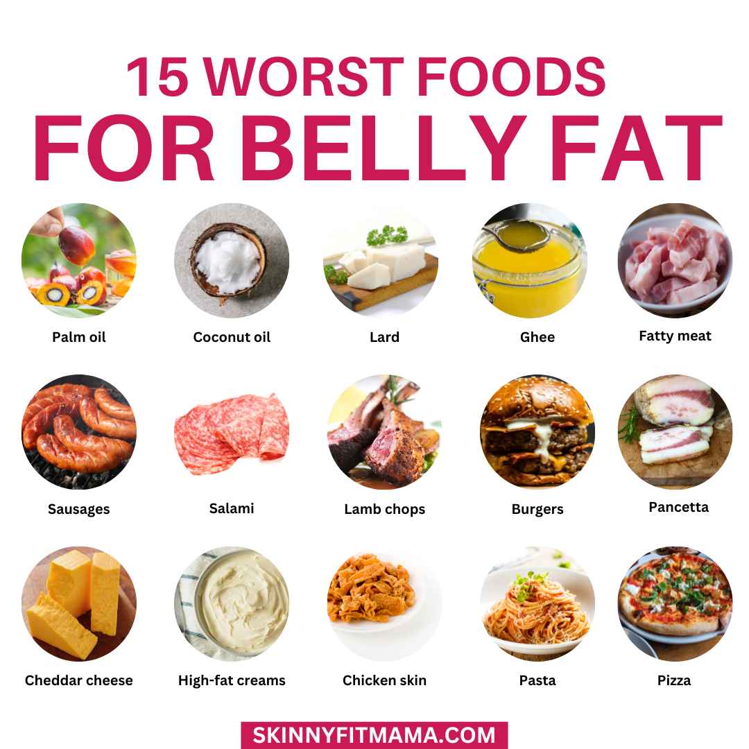 15 worst foods for belly fat