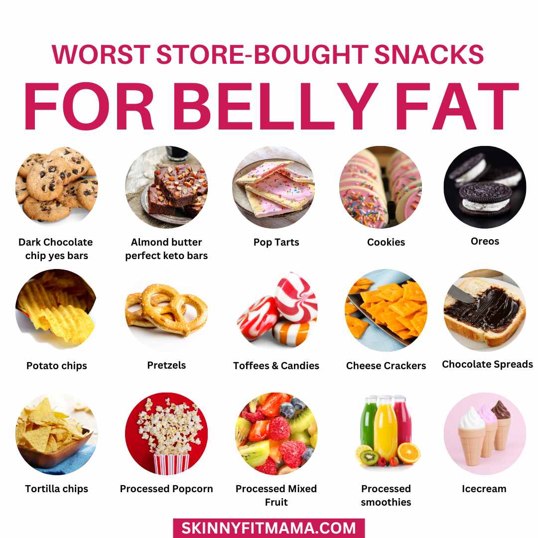 worst store-bought snacks for belly fat