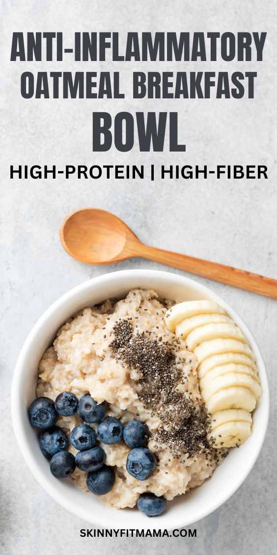Anti-Inflammatory Oatmeal Blueberry Breakfast Bowl