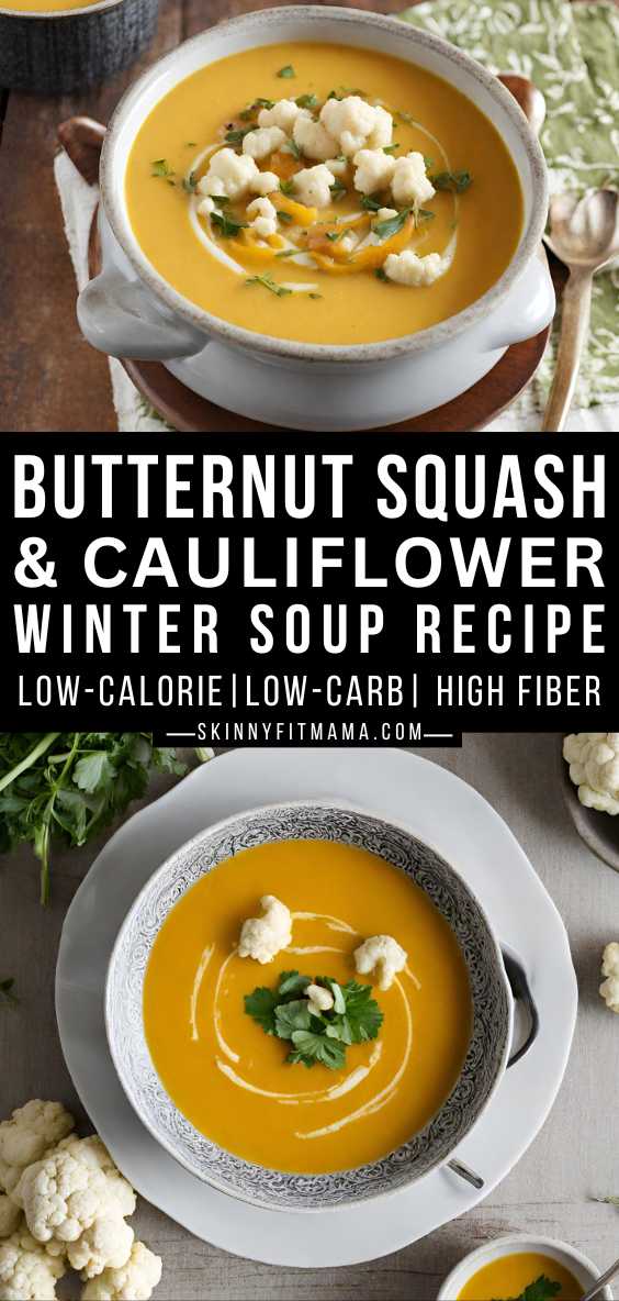 Healthy Roasted Butternut Squash And Cauliflower Soup