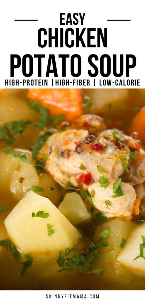Low-Calorie Chicken Potato Soup Recipe - Skinny Fit Mama