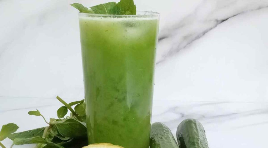 Healthy Cucumber Mint Ginger Juice Recipe