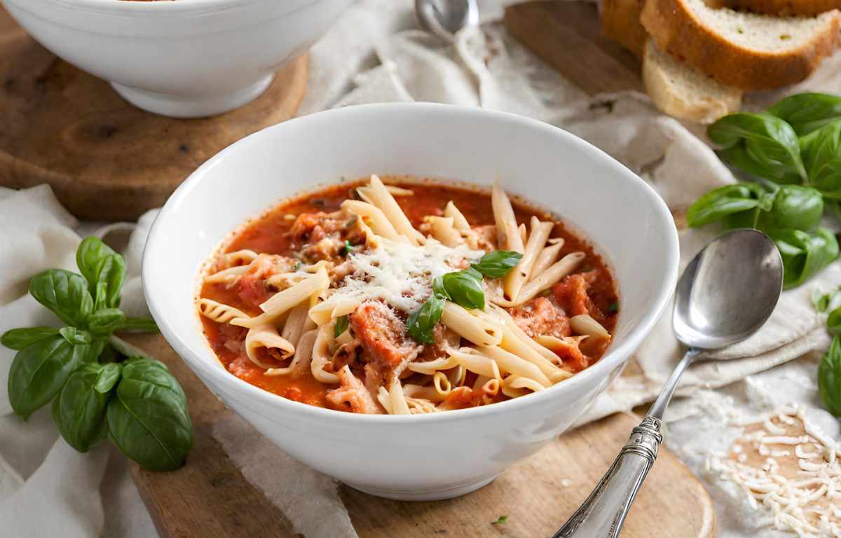 Low-Calorie Healthy Chicken Parmesan Soup