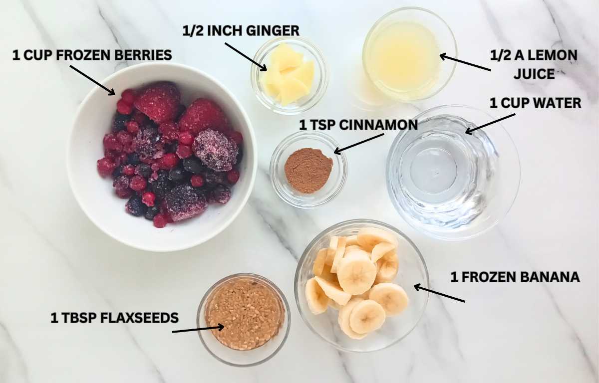 Frozen Mixed Berries Smoothie For Inflammation ingredients