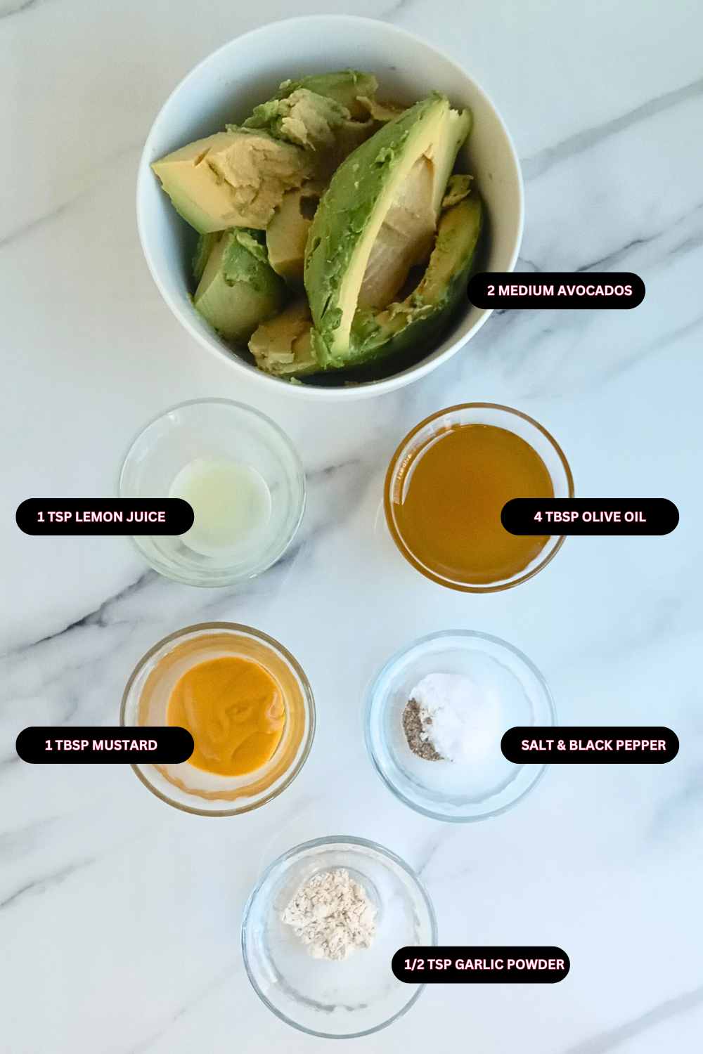 Low-Calorie Avocado Mayo Recipe Ingredients