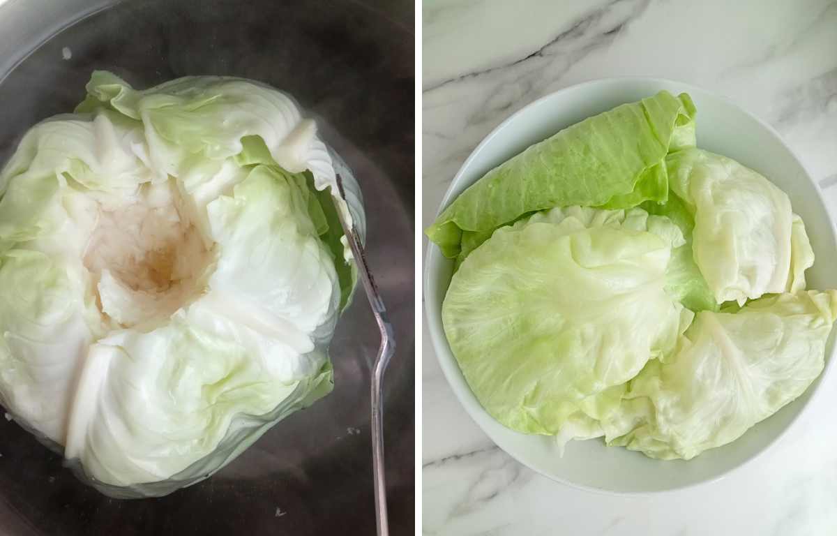 shake up the cabbage slowly after 5 minutes to separate the leaves