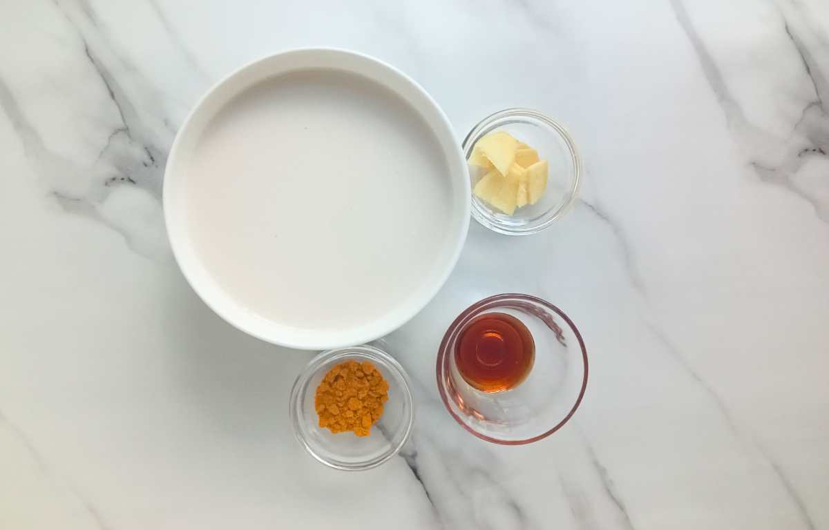 Anti-Inflammatory Ginger Turmeric Latte ingredients
