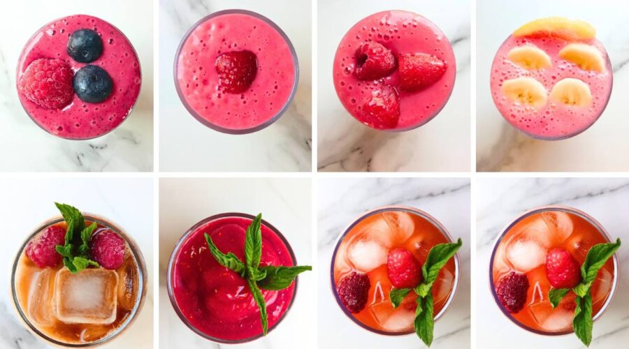 Antioxidant-rich raspberry drinks
