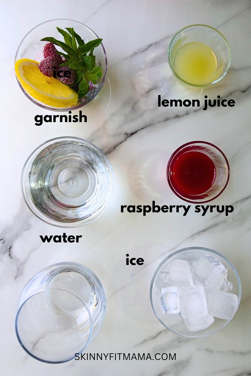 Raspberry lemonade ingredients