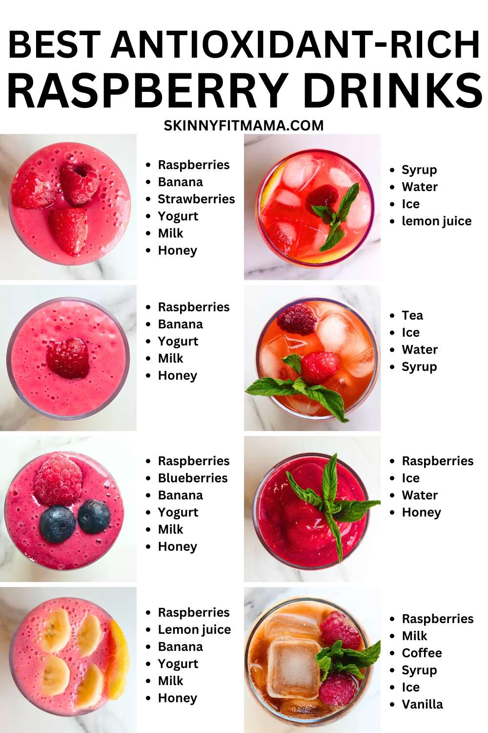 The Best Antioxidant-rich raspberry drinks for summer