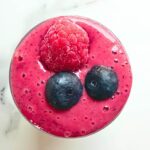 delicious blueberry raspberry smoothie