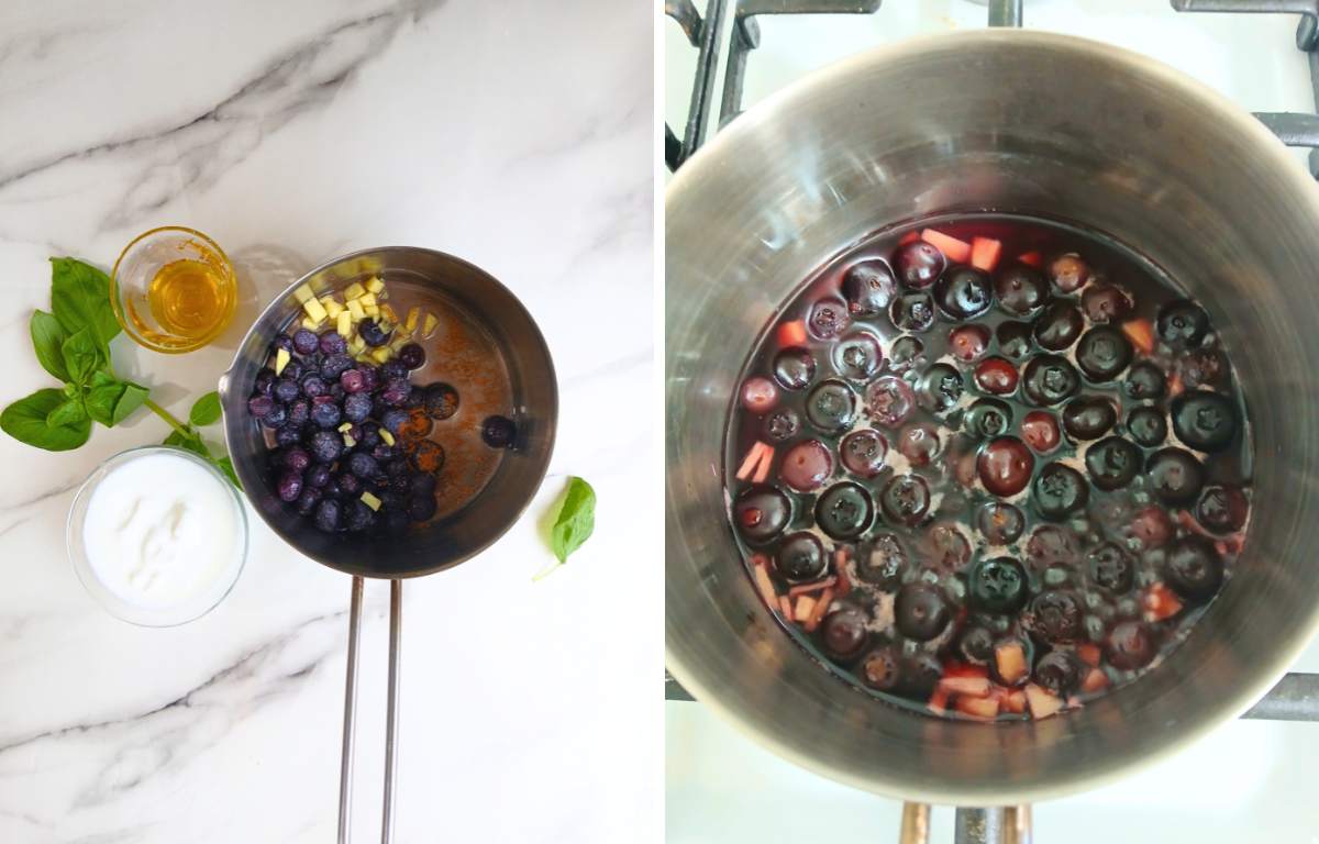 how to make Cold blueberry Soup - step 1