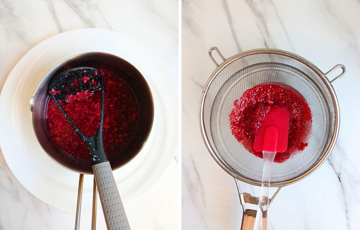 how to make raspberry simple syrup step 2