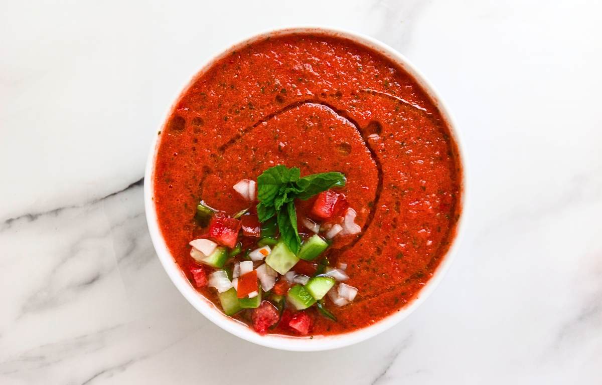 Chilled Watermelon Soup (The Best Watermelon Gazpacho Recipe)