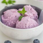 Lemon Blueberry Cottage Cheese Ice Cream