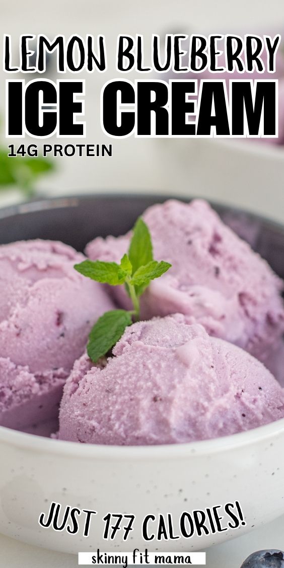 Lemon Blueberry Cottage Cheese Ice Cream