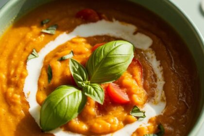 Low Calorie Pumpkin Carrot Tomato Soup