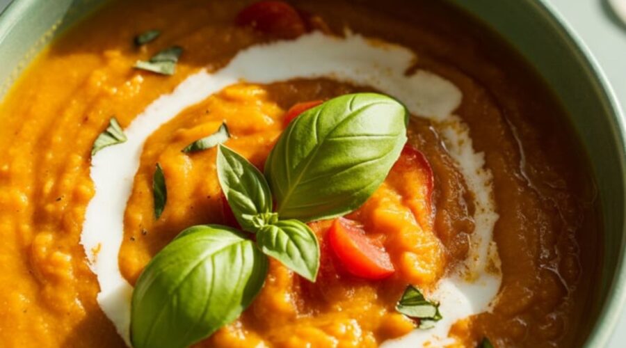 Low Calorie Pumpkin Carrot Tomato Soup