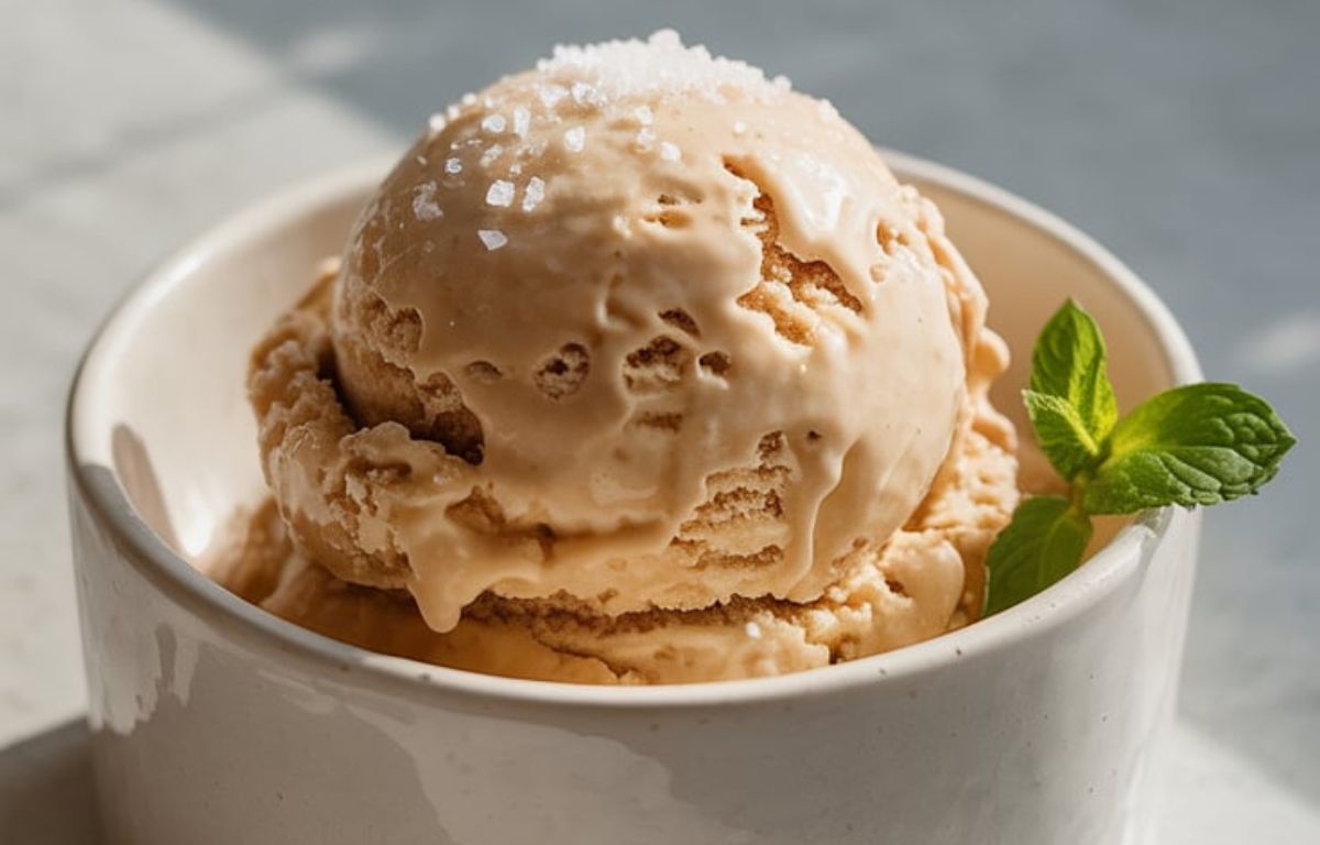 Salted Caramel Cottage Cheese Ice Cream