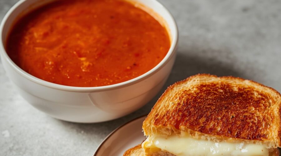 Skinny Grilled Cheese And Tomato Soup