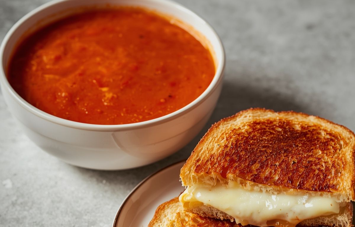 Skinny Grilled Cheese And Tomato Soup 