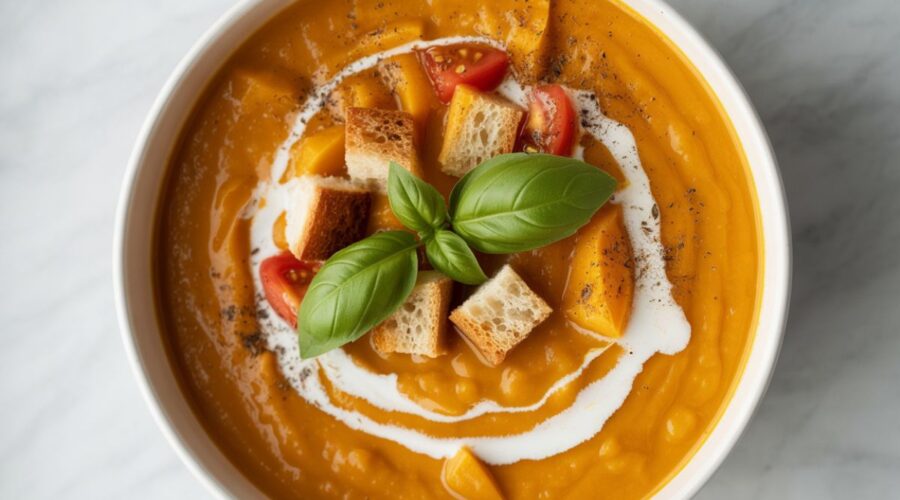Low Calorie Pumpkin Tomato Soup