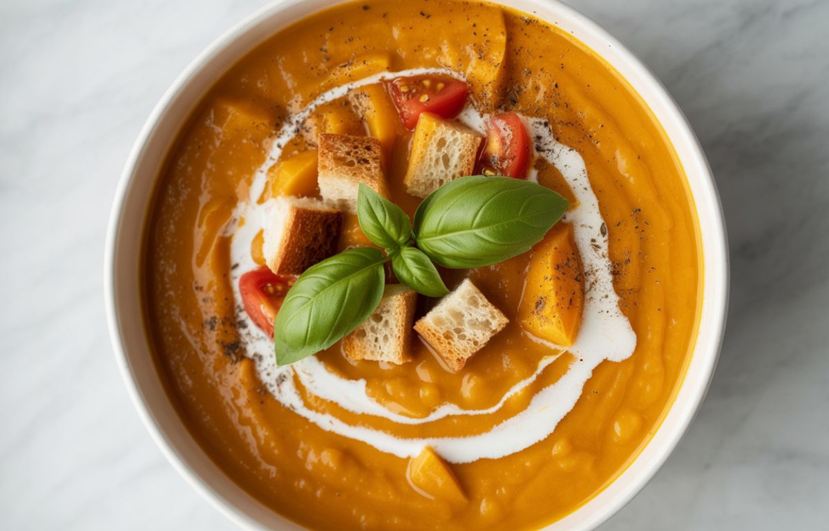 Low Calorie Pumpkin Tomato Soup