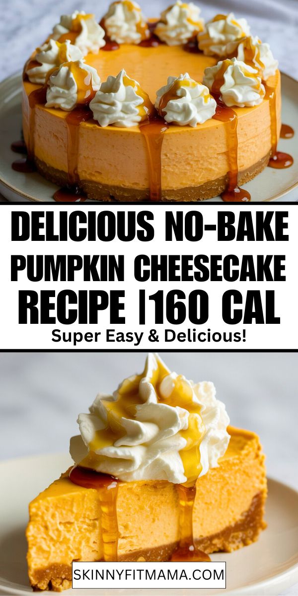 Low Calorie No-Bake Pumpkin Cheesecake