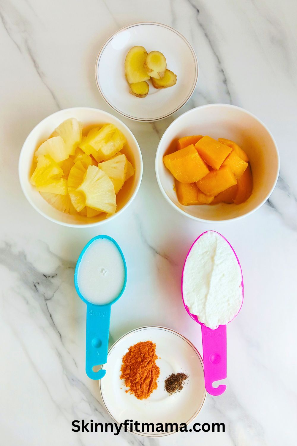 Mango Pineapple Ginger Turmeric Smoothie Ingredients