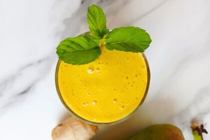 Turmeric Ginger Mango Smoothie